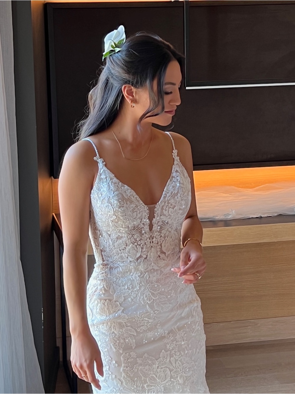 Enzoani Paige Elegant Lace Wedding Dress - Picture 4 of 16